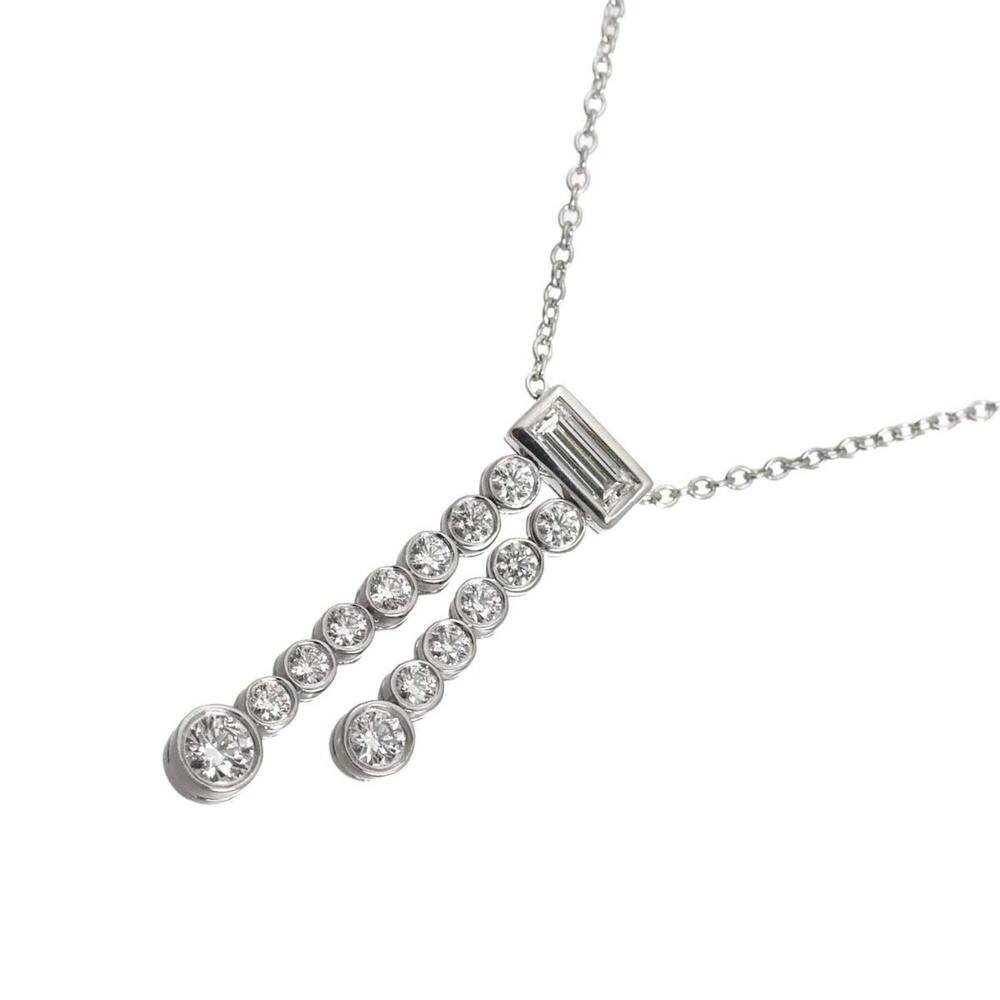 Tiffany & Co. Jazz Double Drop Necklace, Diamond, 41cm, Platinum (Pt)